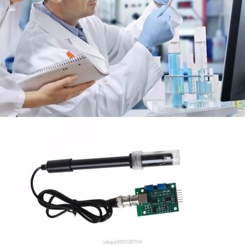 PH 0-14 Value Detection Sensor PH Value Test Monitoring Module PH Value Testing Electrode Probe for Measuring A24 21 Dropship