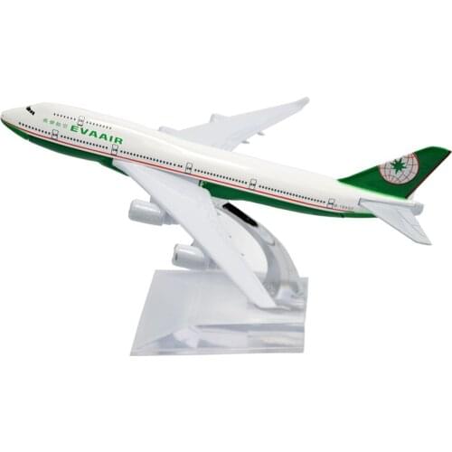 TANG DYNASTY(TM) 1:400 16cm Boeing B747-400 EVA Air Metal Airplane Model Plane Toy Plane Model