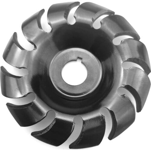 Manganese Steel 12 Teeth Wood Carving Disc 16mm Bore Grinder Shaping Disc Angle Grinder Woodworking Electric Angle Grinder