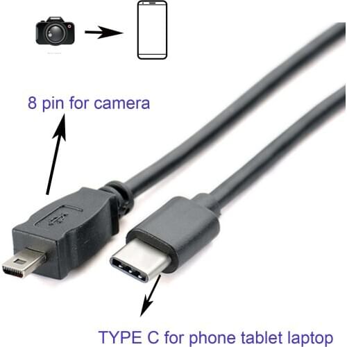 TYPE C OTG CABLE FOR Casio Exilim EX-ZS100RB ZS100SR ZS150 ZS150BK ZS150GD camera to phone edit picture video