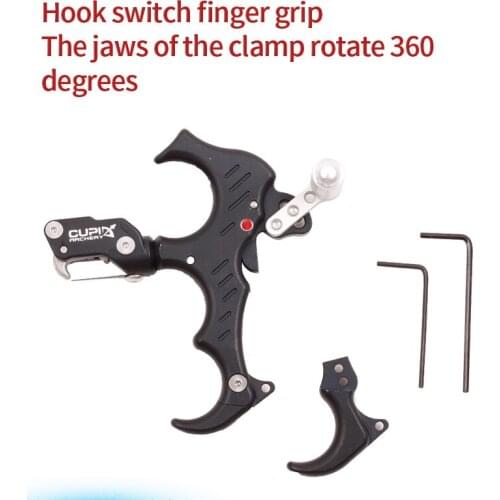 Hook-type Archery Compound bow 3/4Finger Exchange Release C5 Aluminum Thumb Release Aids RH/LH Hunting Shooting