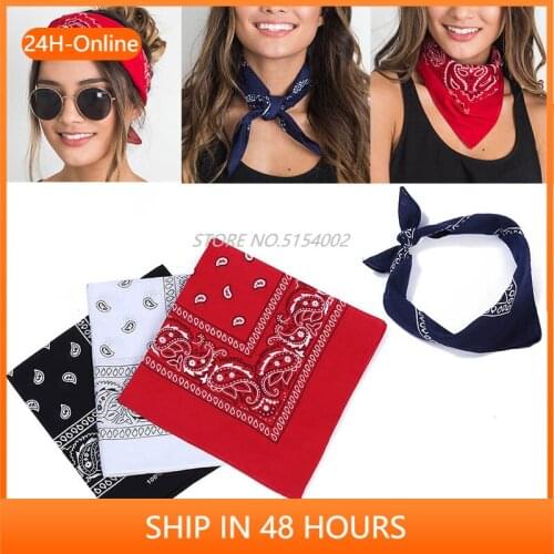 1PC Newest 100% Cotton Hip-hop Bandanas For Male Female Head Scarf Scarves Wristband Vintage Pocket Towel Hot Selling 55*55cm
