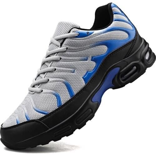 Mens Shoes Professional Air Cushion Breathable Running Shoes Spring Autumn Outdoor Lace-up Jogging Footwear Walking Sneakers