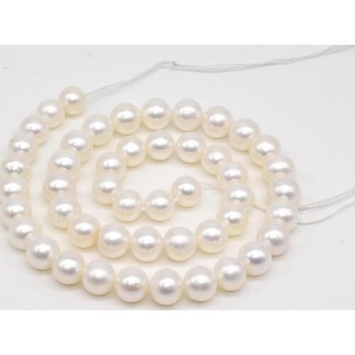 New Arriver Loose Pearl Jewellery,9-10mm White Color Genuine Freshwater Pearl Beads,Wholesale DIY Jewelry