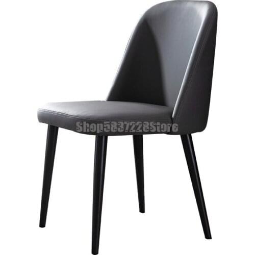 Dining Chair Family Modern Simple Luxury Restaurant Leather Back Chair Hotel Chair Makeup Chair Nordic Leisure Stool