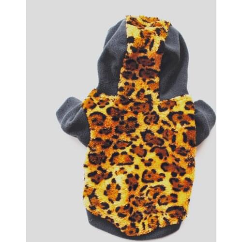 Dog Clothes Hoodie Leopard Pet Dog Puppy Sweater Cute Winter Warm Soft Pets Coat Outwear Clothes