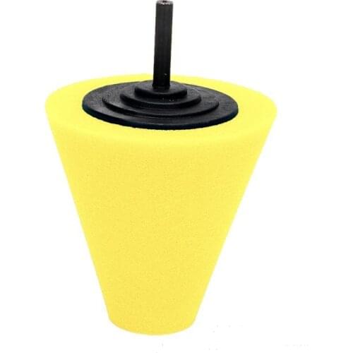 Wholesale 1Pcs Polishing pad Car Polish tool Burnishing Sponge Automotive polishing Cone Shaped Buffing Polishers pads Wheel Hub