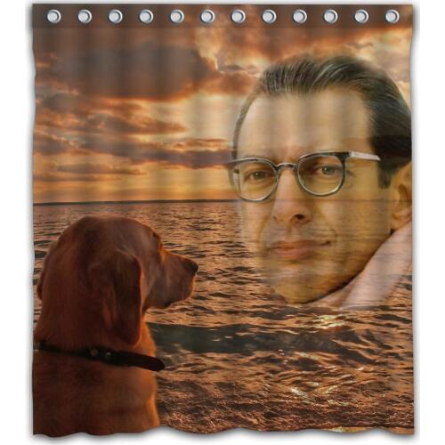 Custom Miss You Mr Goldblum Fabric Water-Proof Shower Curtain Printed for Bathroom Decoration