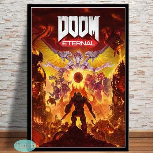 The Game DOOM Poster Canvas Painting Prints Wall Art Picture For Living Room Home Decor