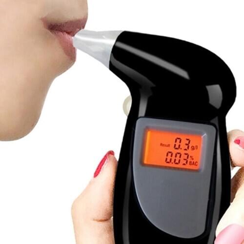Professional Alcohol Tester Digital Breathalyzer LCD Display Breath Analyzer Portable Alcohol Detection Device for Drivers