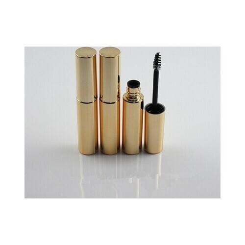 Wholesale 8ML Empty Mascara Tube Packing Eyelash Vial Liquid Bottle Sparkly Gold Mascara Tubes Refillable Bottle Makeup Tools