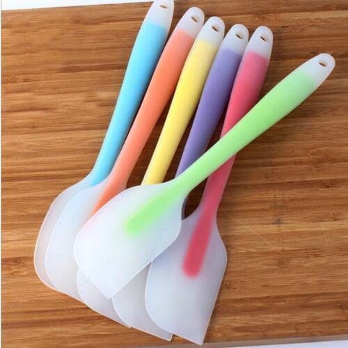 NHM Silica gel scraper semitransparent large cake spatula baking tool cake tool Color random