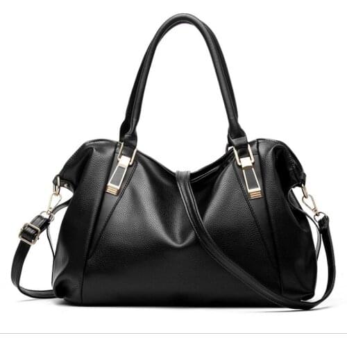 Famous Designer Women Handbag Vintage Female Pu Leather Bags High Capacity Ladies Portable Shoulder Bag Office Totes Ladies Bags