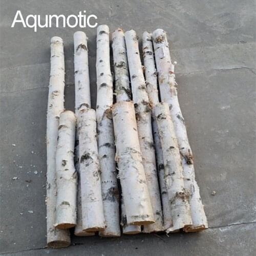 Aqumotic Dried Birch Trunk Crude Wood Log Room Partition Natural Fine Tree Stump Outdoor Dead Branches Decoration