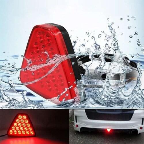 Universal 12V Triangle 20 LED Rear Flash Led Brake Stop Light Pilot Tail Light Reverse Safety Strobe Lamp for Car Auto