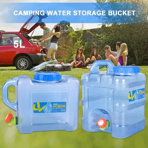 Capacity Outdoor Water Bucket Portable Driving Water Tank Container with Faucet Safe Water Storage Cube Jug for Camping Picnic