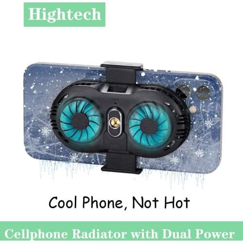 Hightech Cellphone Radiator Cooler With Dual Semi-Conductor Cooling Chip, Suitable All Size Cellphones For Video Live and Game