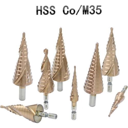 XBees HSS Co M35 Cobalt Multiple Hole Step Drill Bit Metal Hole Cutter Step Cone Drill Bits