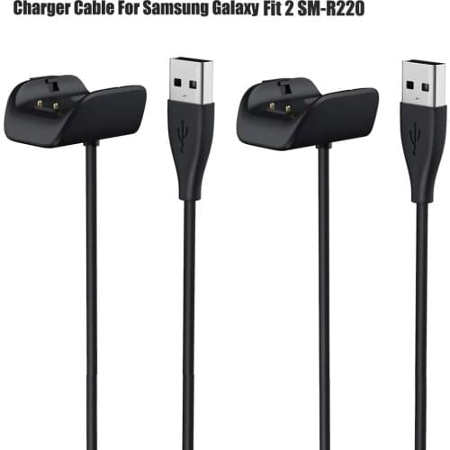 2-Pack 1m Charger Compatible with Samsung Galaxy Fit 2 SM-R220 Smart Watch USB Charging Cable Adapter For Samsung Galaxy Fit2 Re