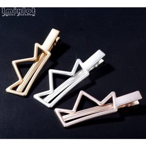 Gold Metal Hairpin Headwear For Women Hollow Crown Hair Clips Pins Barrette Hairgrip Bobby Pin Hair Accessories for Girls