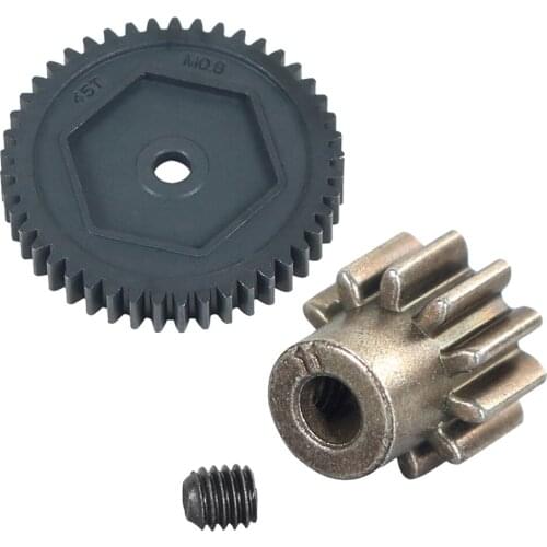 Spur gear, 45-tooth (0.8m), 11T Motor gear for -4 4 -6