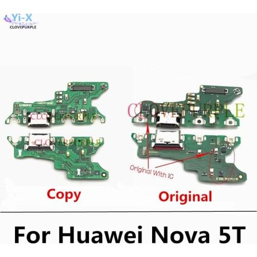 10pcs/Lot for Huawei Nova 5T USB charging Dock Connector Board Charger Port Flex Cable Replacement Parts