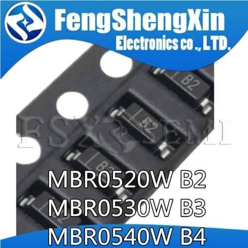 100pcs/lot MBR0530T1G MBR0530 B3 Schottky Power Rectifier SOD-123 1206
