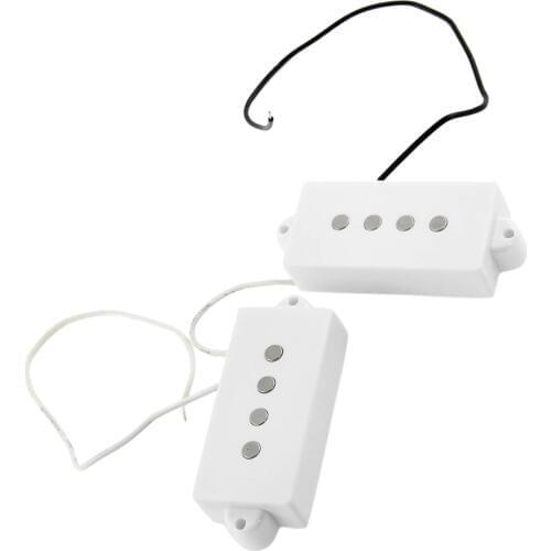 2PCS Bass Guitar Pickup Humbucker Pickup for 4 String P Bass Replacement Parts & Accessories White