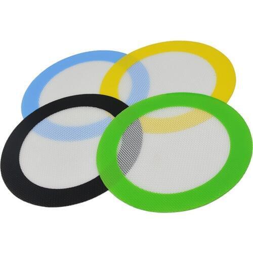2pcs Bho Slick oil Silicone Dab Wax Nonstick Baking Mat pads with Fiber Glass Can bake butane Concentrate oil and hash in D-20cm