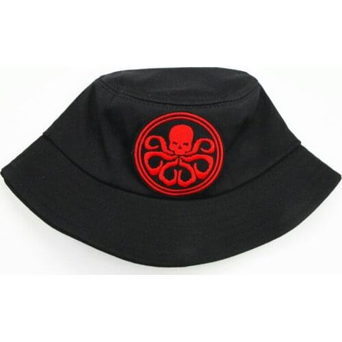 2021 Octopus Animal Embroidery Cotton Bucket Hat Fisherman Hat Outdoor Travel Hat Sun Cap Hats for Men and Women 215
