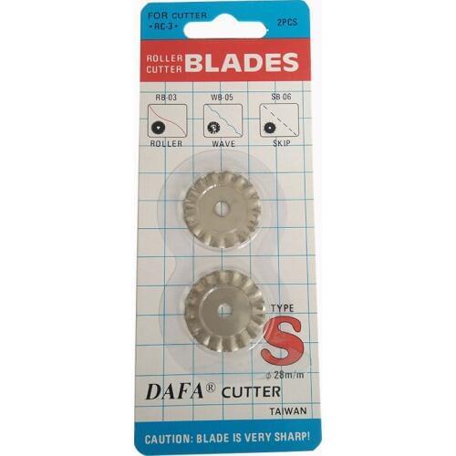 28MM ROTARY CUTTER BLADES for Olfa, Fiskars, Clover and more roller cutter roller knife pinking blade wave blade