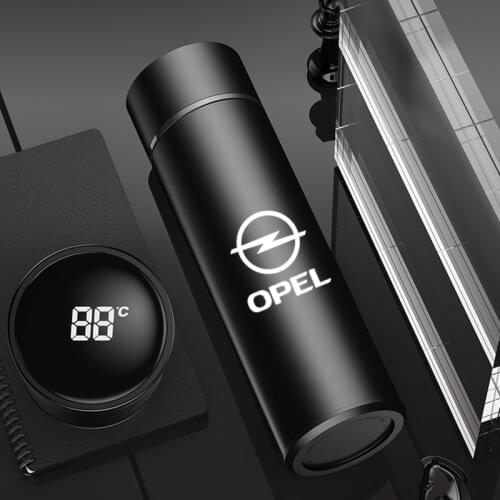 500ML Stainless Steel Thermos Bottle Cup Temperature Display Vacuum Flasks for opel insignia astra h j g corsa d zafira b