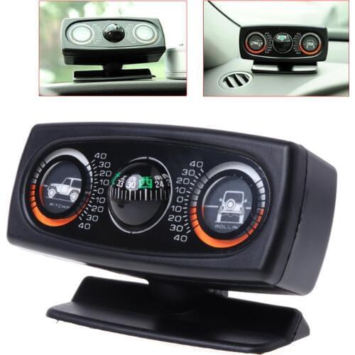 Fashion New Hot 1 Pc 3 In 1 Auto Car Compass Inclinometer Angle Slope Level Meter Finder Gradient Balancer Decoration