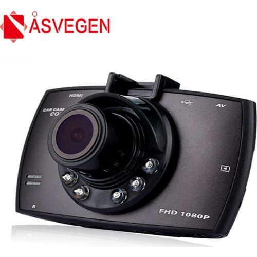 Asvegen Full HD 1080P Car DVR Dash Cam Dual Lens Camera 2.7" dash camera WDR Video Recorder G-Sensor Night Vision DVR Corder