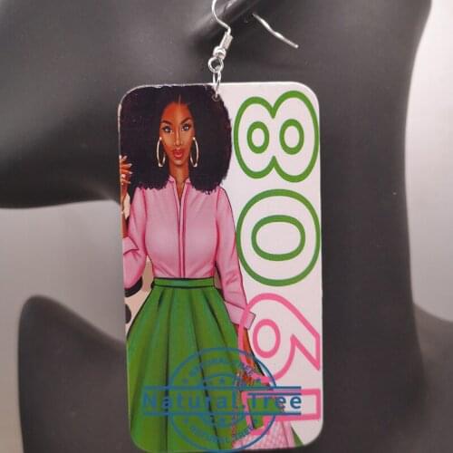 Free Shipping! newest aka wooden earrings