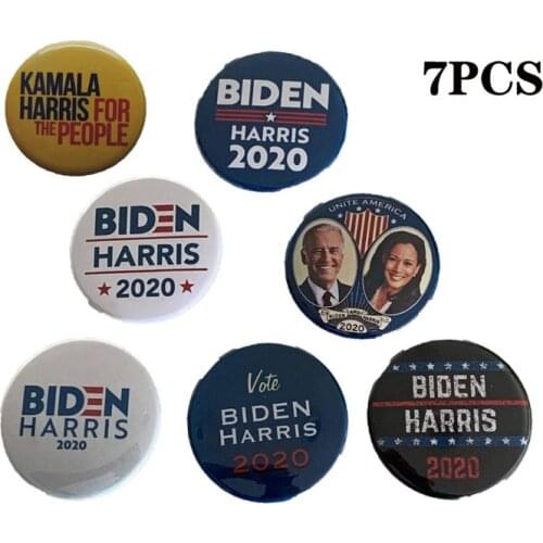 7 Pcs Democratic 2020 Biden Harris President Voting Brooch Badge for Outdoor 634D
