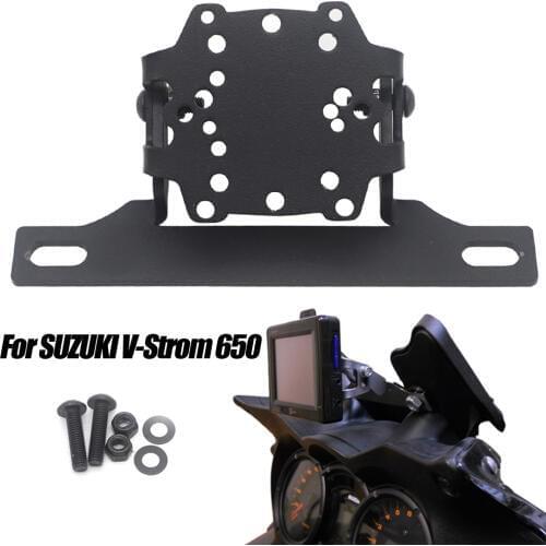 Black Navigation Bracket Mount Smartphone GPS Holder For Suzuki V-Strom 650 2010 V strom
