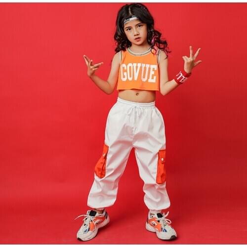 Kids Festival Hip Hop Clothing Outfits Girls Tshirt Jogger Pants Kids Jazz Dance Costumes Dancing Clothes performance Outfits