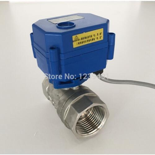 DN15 1/2" stainless steel Two Way Electric Ball Valve DC5V DC12V DC24V AC220V CR01 CR02 CR03 CR04 CR05 motorized water valve
