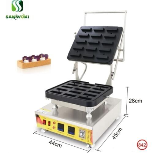 Electric rectangle shape waffle making machine egg tart mold machine tartlet skin forming machine egg tart waffle maker machine