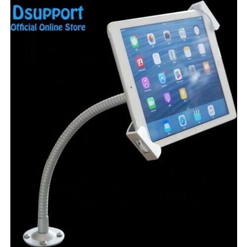 Fit for most 7-13 inch Tablet pc display flexible gooseneck wall mount holder desk stand security safe locked metal box