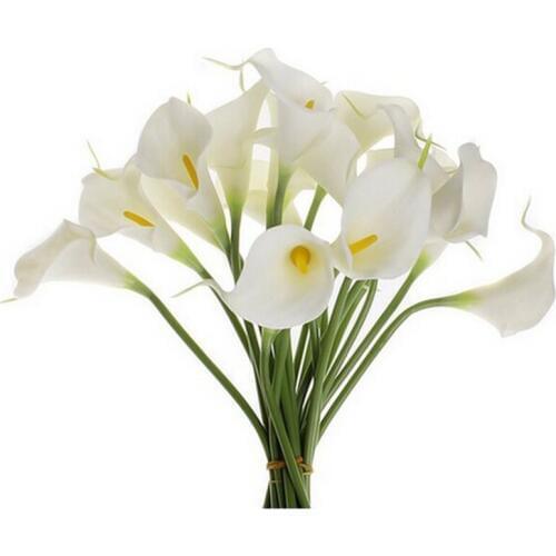 10pcs Simulation Calla Lily Artificial Flower PU Real Home Decoration Flowers Wedding Party Bouquet Decorative Flowers P0.01
