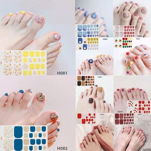 Pretty Toe Nail Sticker Mixed Flowers Sequins Nail Decals Sticker For Nails Colorful Self Adhesive Glitter Manicure Tools