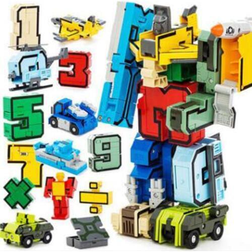 Creative Magic Number Transformation Robot Toy Digital Deformation Robot Building Blocks Numbers Robots Action Figures