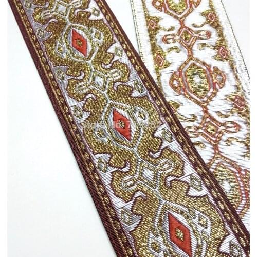 50mm 5cm 2' Costume Curtain Decoration Laciness Lace Woven Embroidery National Jacquard Ribbon Webbing Angel Eyes Blink Filigree