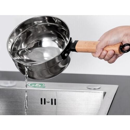 Kitchen water scoop long handle thickened 304 stainless steel household