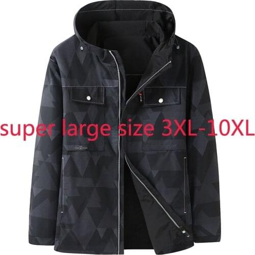 New Arrival Fashion Suepr Large Autumn And Winter Youth Camouflage Hooded Jacket Men Double Coat Jackets Plus Size 3XL-9XL 10XL