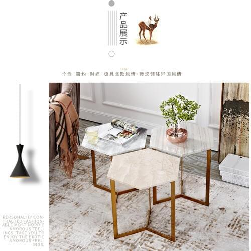 Marble corner several Nordic modern minimalist wrought iron small apartment type room living room sofa side table