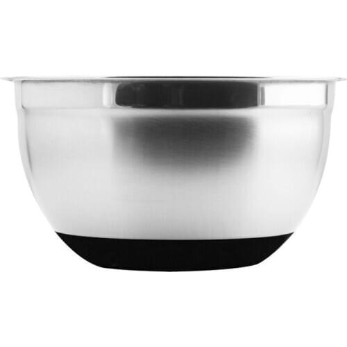 Stainless Steel Mixing Bowl Non-slip Silicone Bottom Egg Basin Kitchen Appliance Whipped Cream Dispenser Catering Supplies