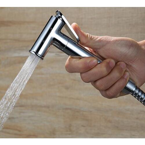 Solid brass chrome bidet faucet shower head bathroom bidets faucet with 1.5 m plumbing hose